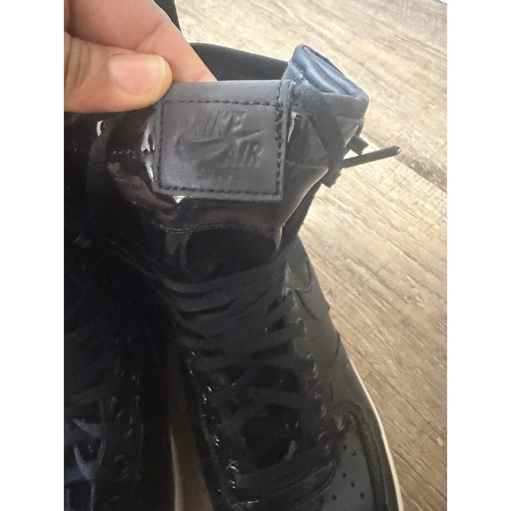 Nike SF Air Force 1 Hi Black Patent Leather AJ0963-001 Womens Size 9 Sneakers